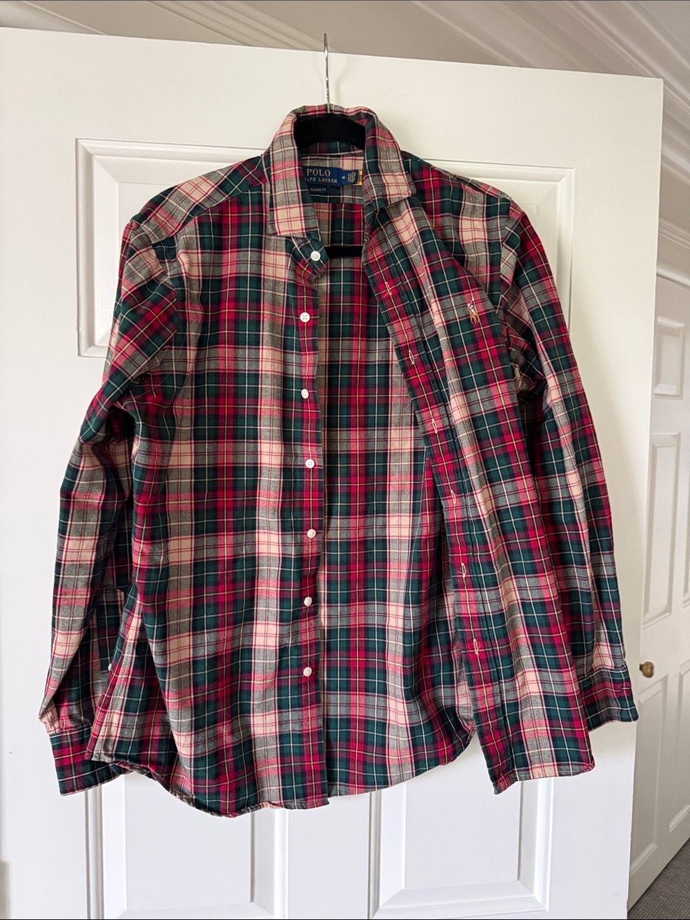 Polo by Ralph Lauren Green, Red & Cream Plaid Button-Down Shirt